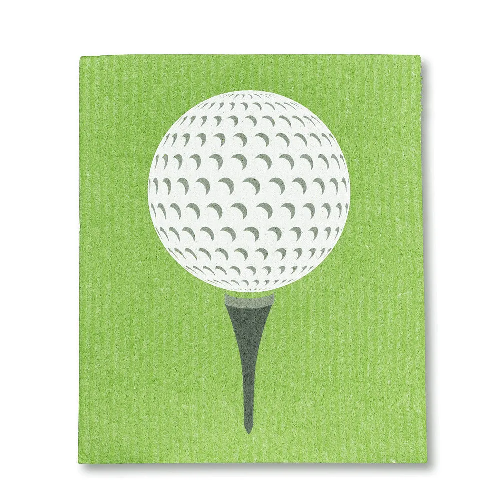 Golf Ball & Green Swedish Dish Cloths - Set of 2