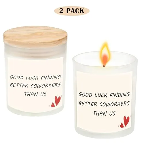 Good Luck Finding Better Coworkers Than US Coworker Leaving Gifts for Women, Farewell Gifts for Coworkers Soy Wax Candle Funny Coworker Leaving Gift,Goodbye Gifts for Coworkers Finding Better Than Us