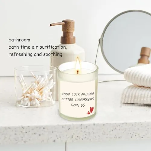 Good Luck Finding Better Coworkers Than US Coworker Leaving Gifts for Women, Farewell Gifts for Coworkers Soy Wax Candle Funny Coworker Leaving Gift,Goodbye Gifts for Coworkers Finding Better Than Us