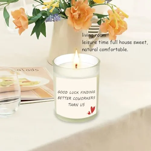 Good Luck Finding Better Coworkers Than US Coworker Leaving Gifts for Women, Farewell Gifts for Coworkers Soy Wax Candle Funny Coworker Leaving Gift,Goodbye Gifts for Coworkers Finding Better Than Us