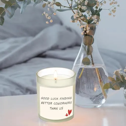 Good Luck Finding Better Coworkers Than US Coworker Leaving Gifts for Women, Farewell Gifts for Coworkers Soy Wax Candle Funny Coworker Leaving Gift,Goodbye Gifts for Coworkers Finding Better Than Us
