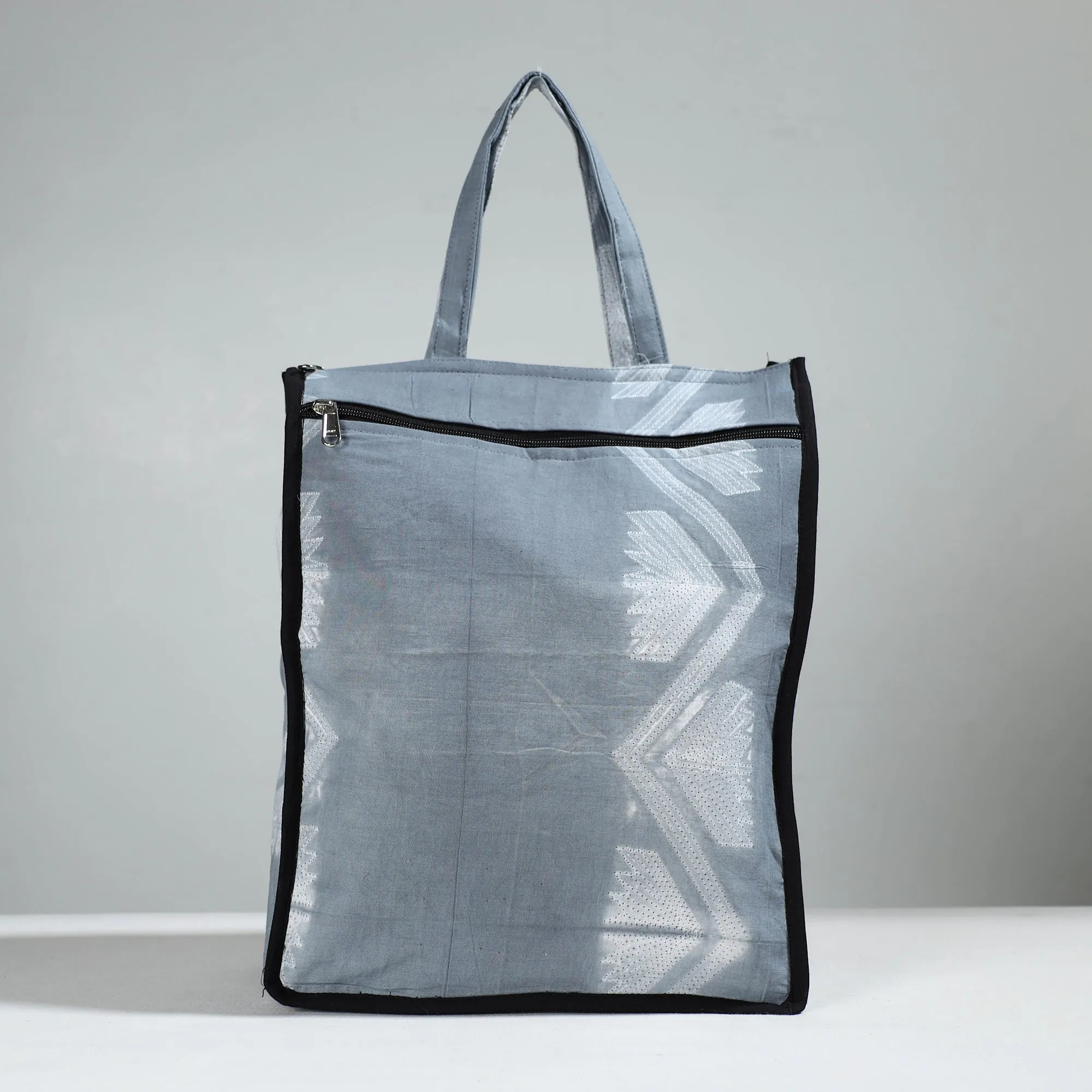 Grey - Handcrafted Cotton Shopping Bag 01