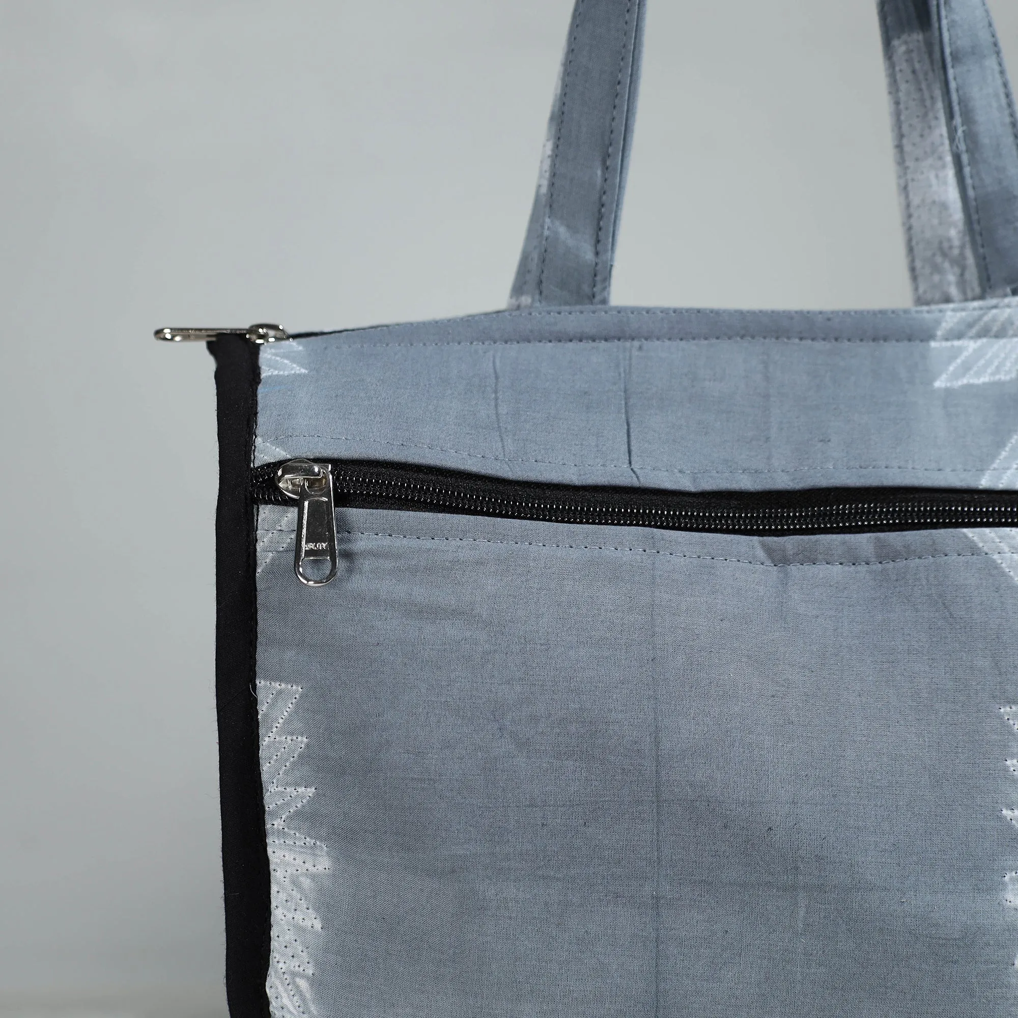 Grey - Handcrafted Cotton Shopping Bag 01