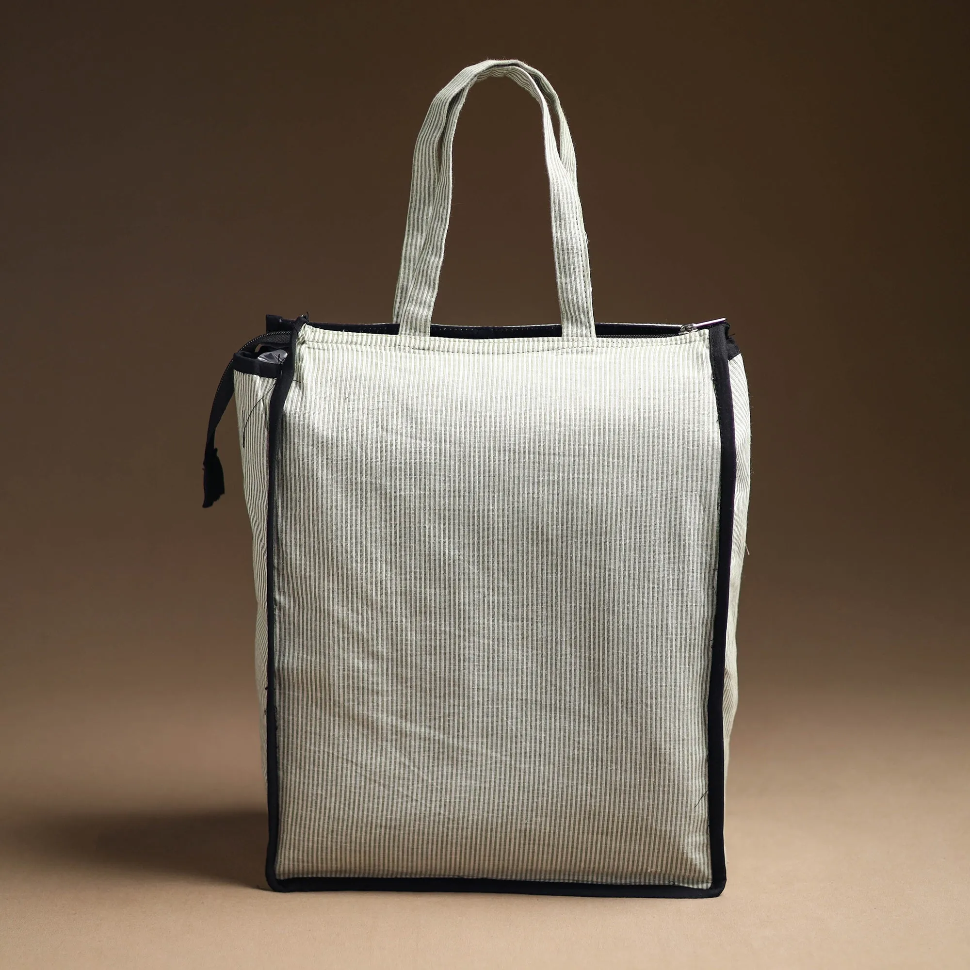 Grey - Handcrafted Cotton Shopping Bag 04