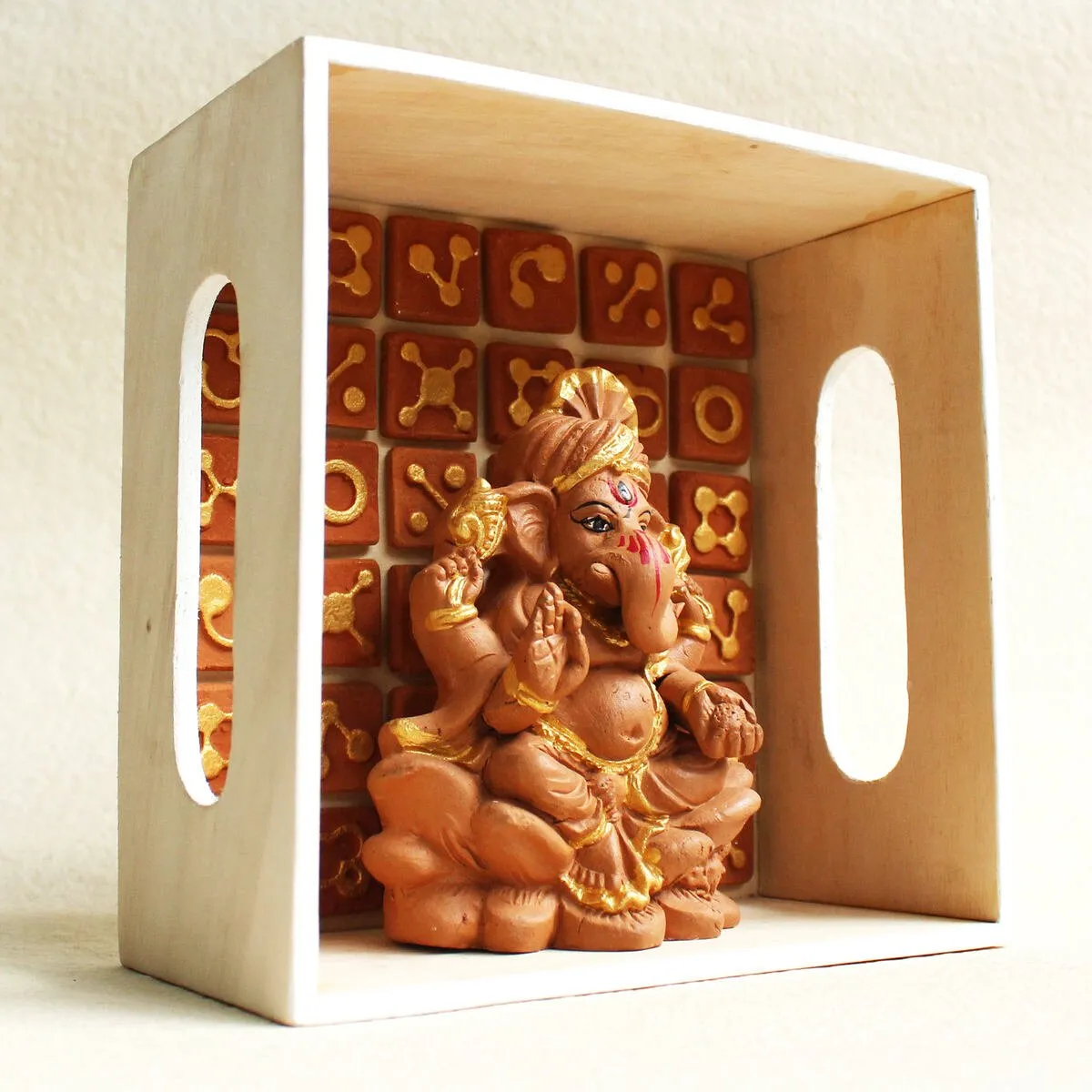Handcrafted Terracotta Ganpati Idol Small(S)
