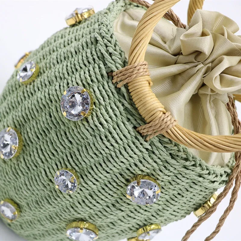 Handmade Rhinestone Bag - Santorini