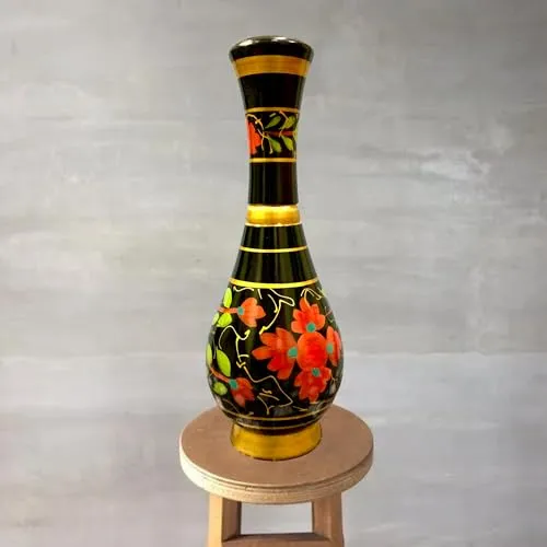 Handmade Wood Flower Vase Pot for Home Office Center Table Decor & Elegant Look for Dining & Living Room & Ideal Gift Choice (C.W.K-113)