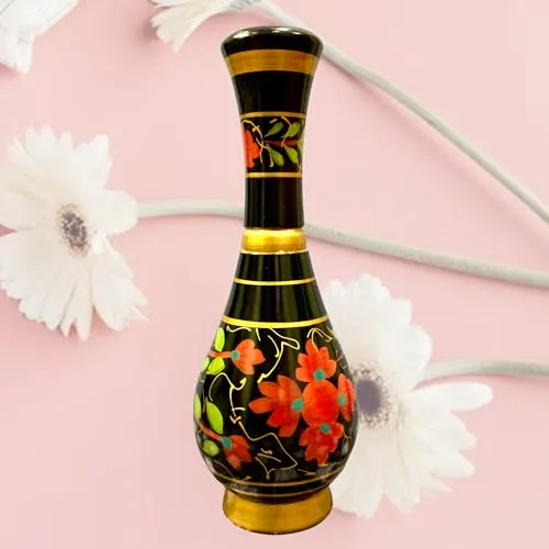 Handmade Wood Flower Vase Pot for Home Office Center Table Decor & Elegant Look for Dining & Living Room & Ideal Gift Choice (C.W.K-113)