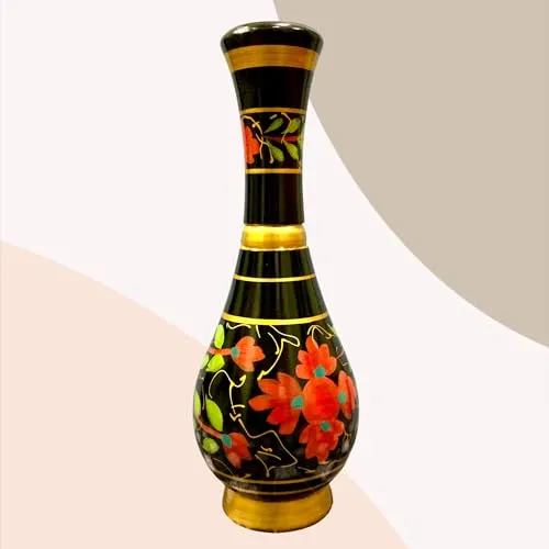 Handmade Wood Flower Vase Pot for Home Office Center Table Decor & Elegant Look for Dining & Living Room & Ideal Gift Choice (C.W.K-113)