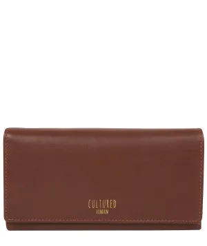 'Harlow' Chestnut Leather Purse