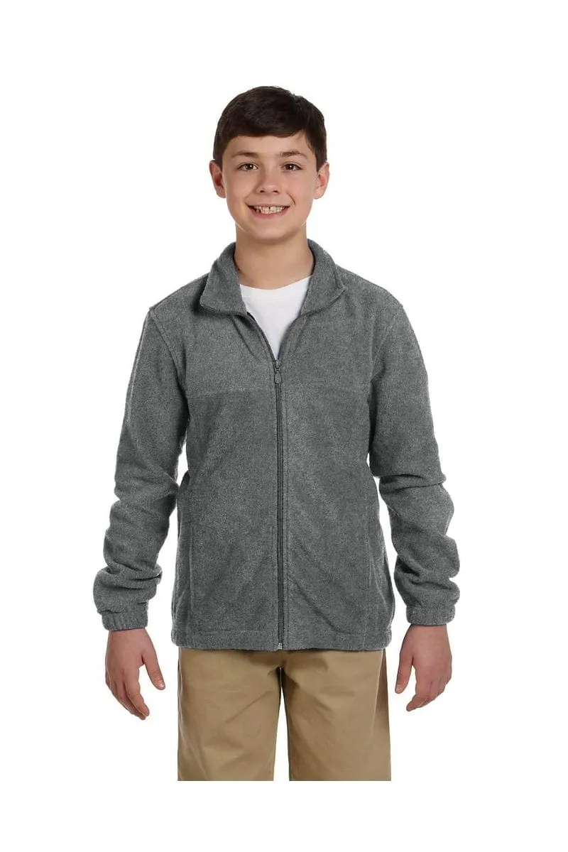 Harriton M990Y: Youth 8 oz. Full-Zip Fleece