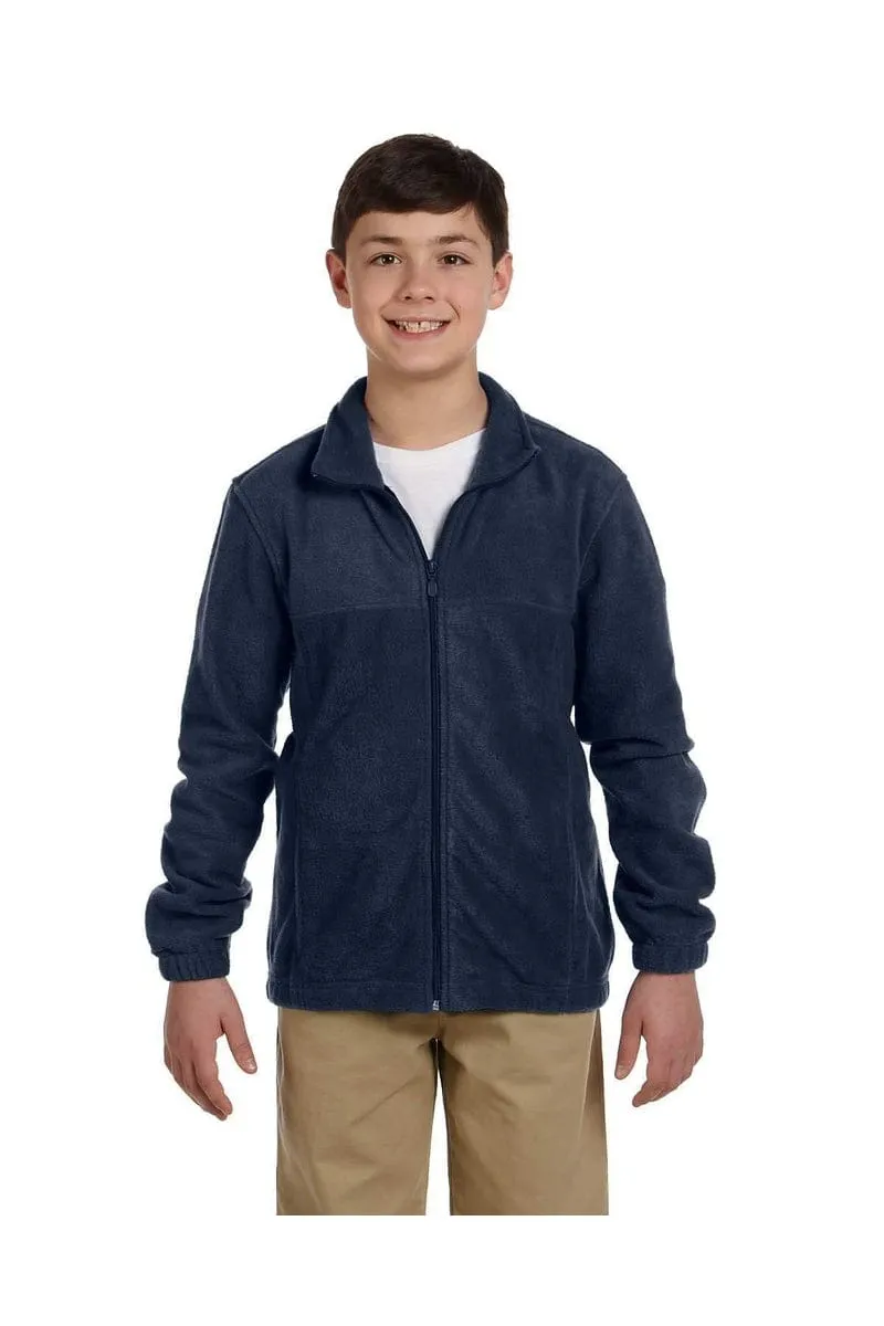 Harriton M990Y: Youth 8 oz. Full-Zip Fleece