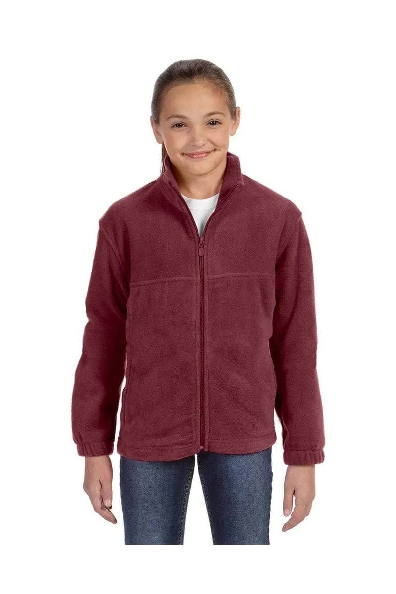 Harriton M990Y: Youth 8 oz. Full-Zip Fleece