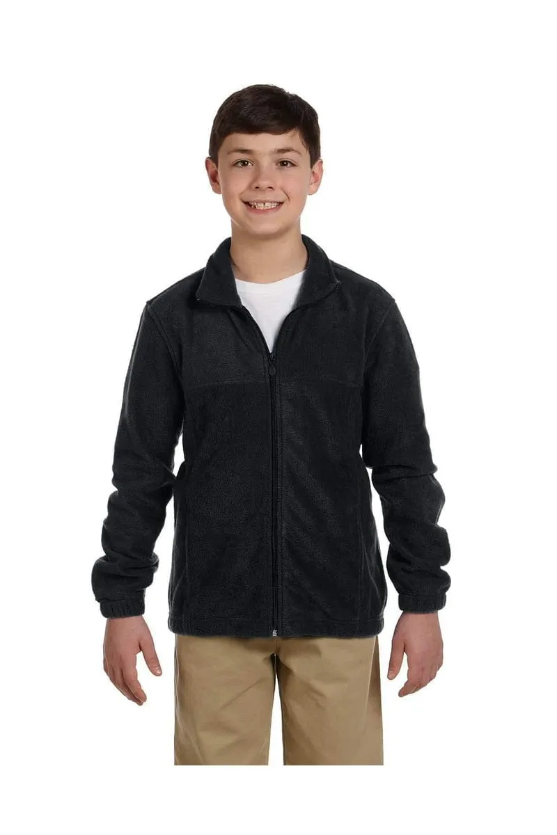 Harriton M990Y: Youth 8 oz. Full-Zip Fleece