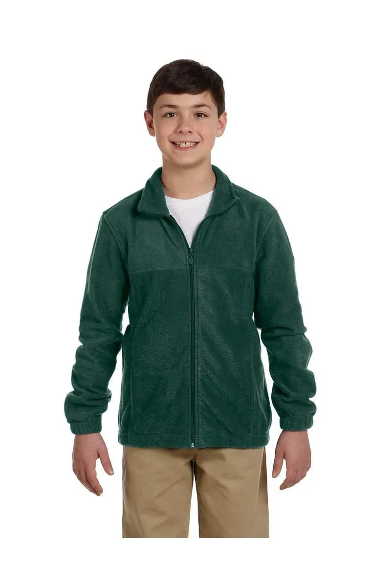 Harriton M990Y: Youth 8 oz. Full-Zip Fleece