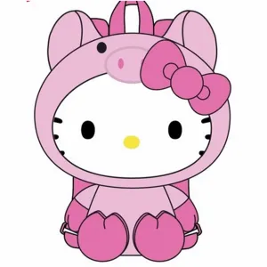 HELLO KITTY IN PIGGY COSTUME 14 INCH SITTING POSE PLUSH BACKPACK