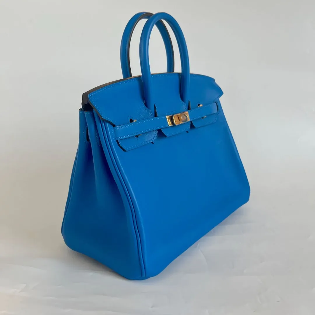 Hermès Bleu Royal 25 Birkin Swift Leather Bag