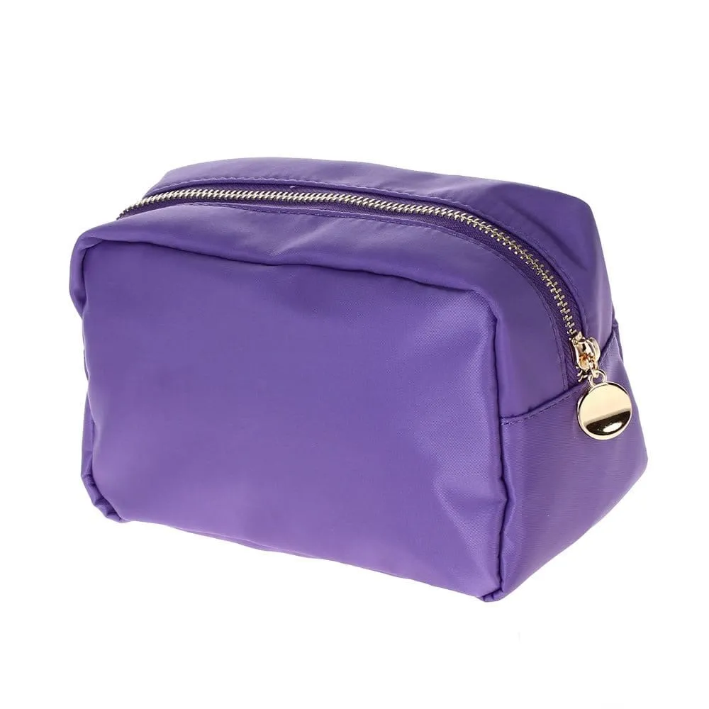 HM1012 Emma Round Zippered Nylon Cosmetic Pouch Bag