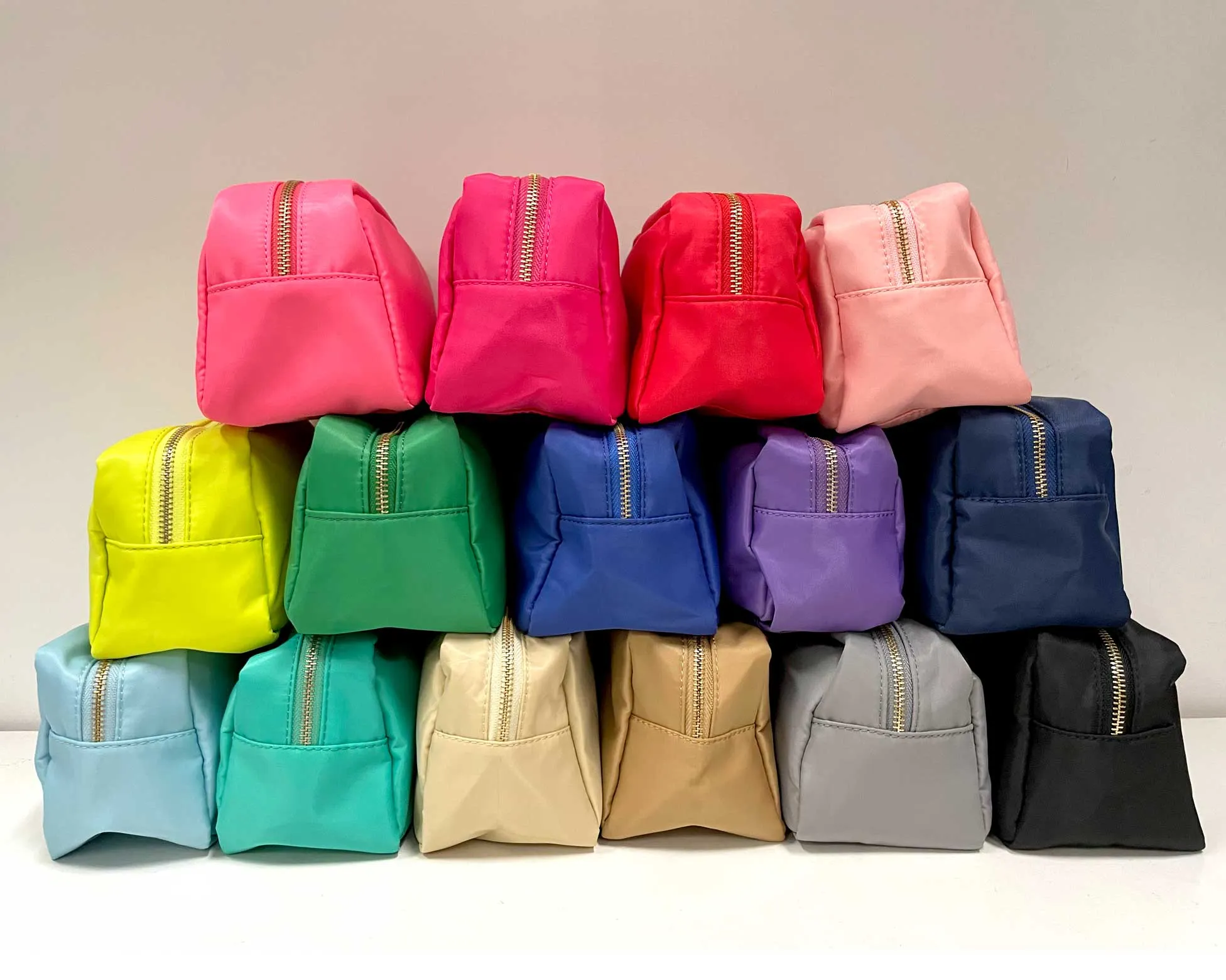 HM1012 Emma Round Zippered Nylon Cosmetic Pouch Bag