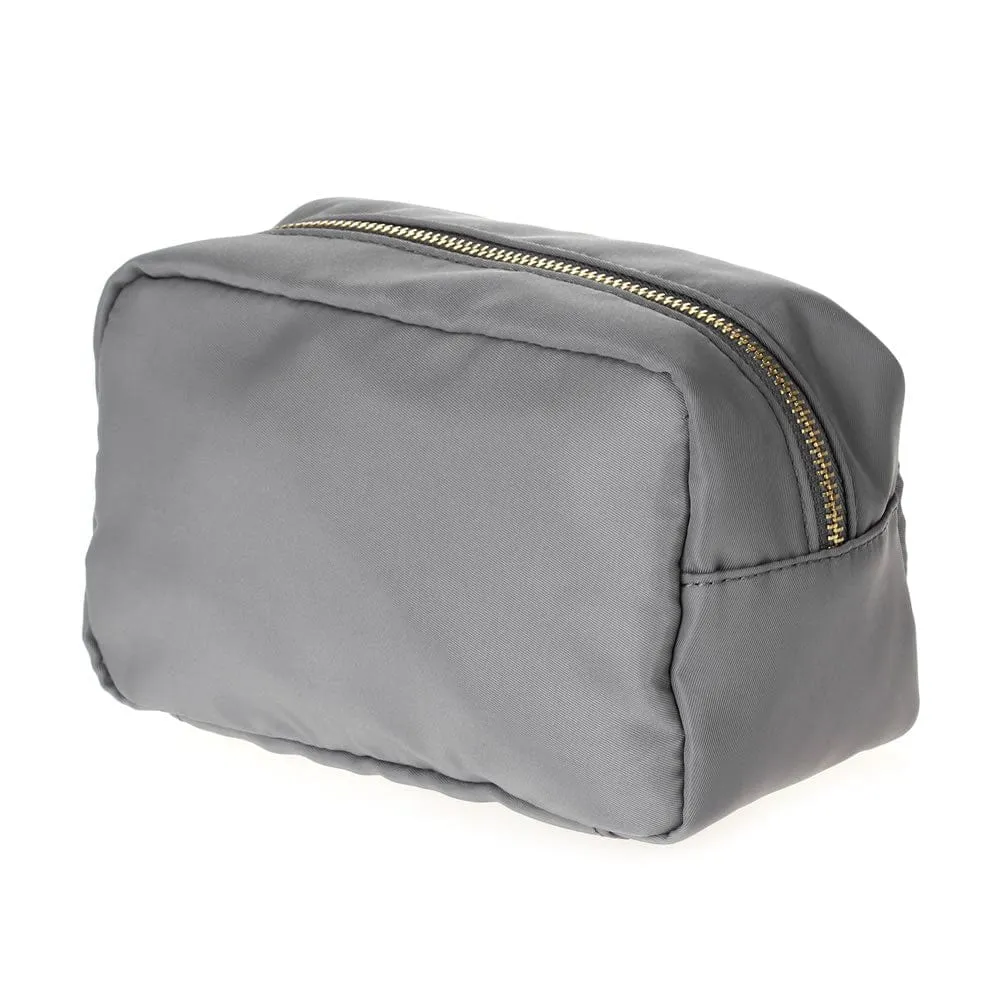 HM1012 Emma Round Zippered Nylon Cosmetic Pouch Bag