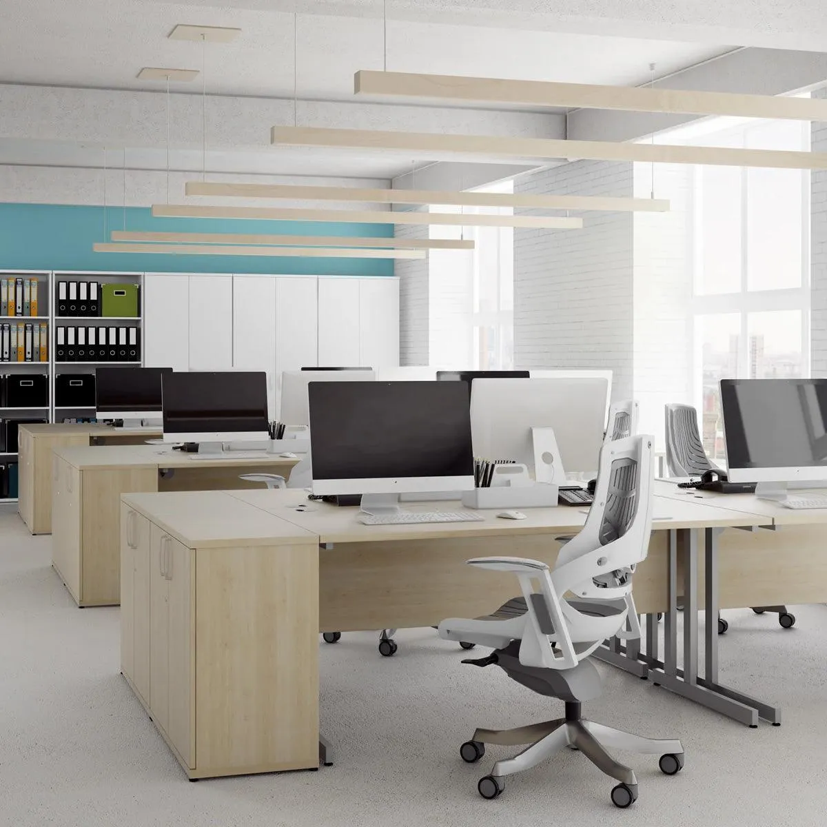 Impulse Slim Cantilever Office Desk