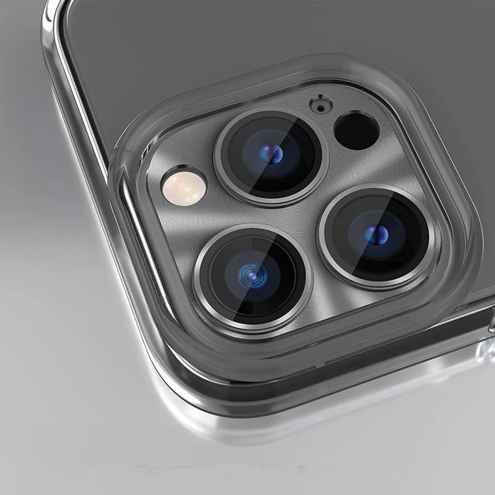 iPhone 16 Pro / iPhone 16 Pro Max Alu Ultra Clear Camera Lens Protector Full Protection with Armored Glass - Black
