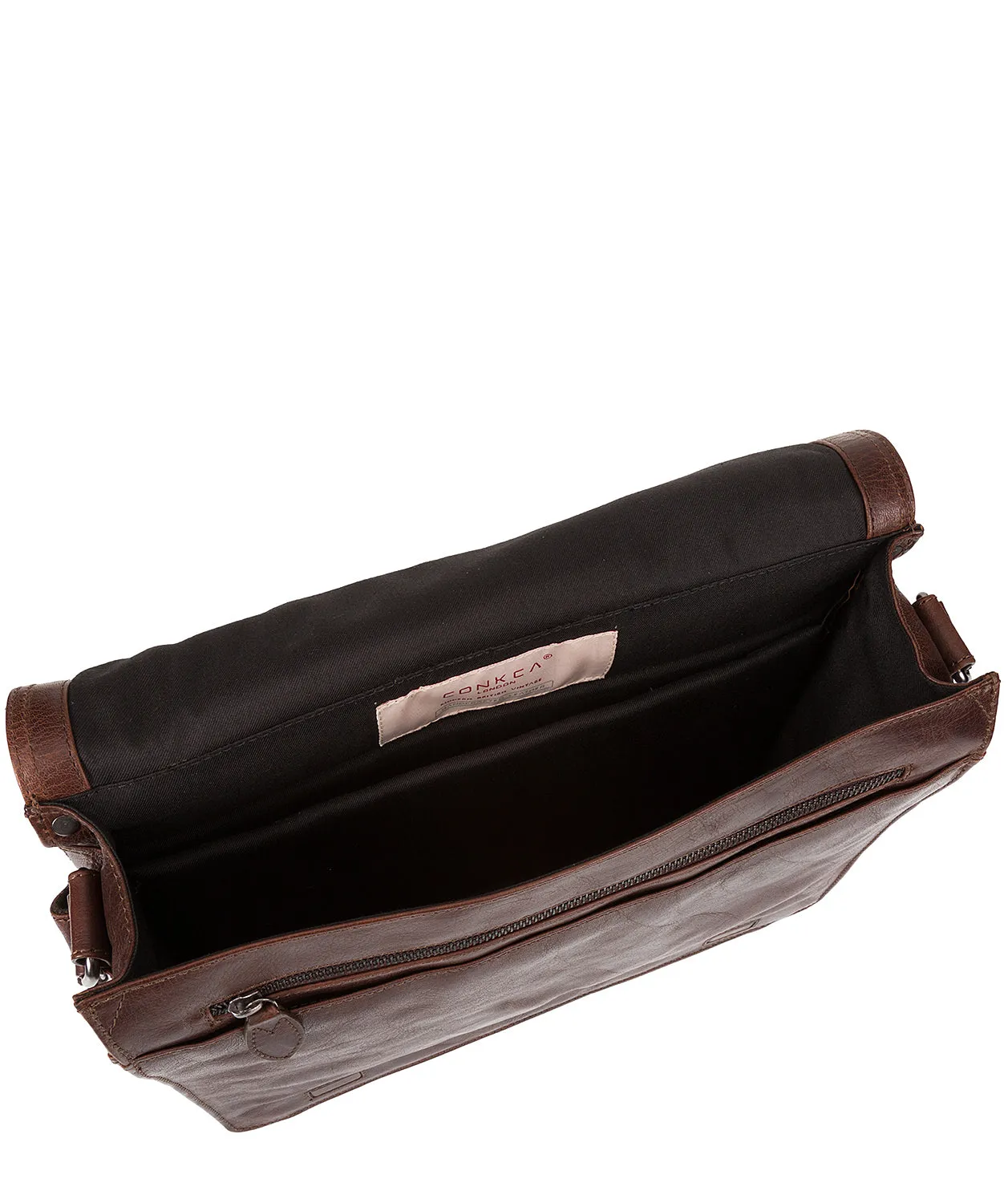 'Islington' Conker Brown Handcrafted Leather Messenger Bag