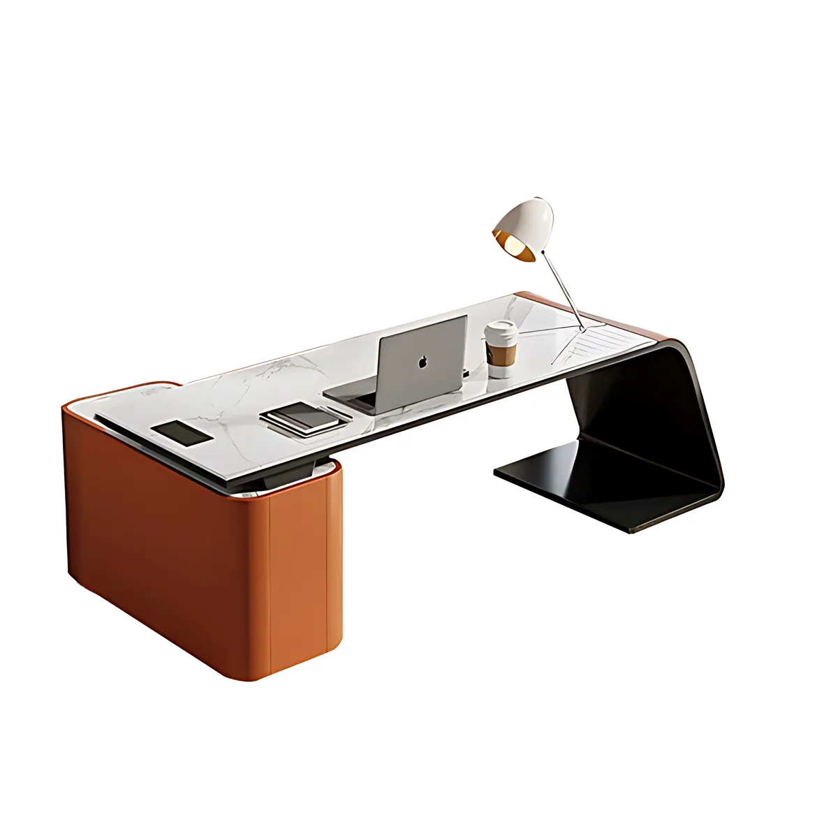 Italian Executive Desk Modern Corner Rock Board Computer Desk