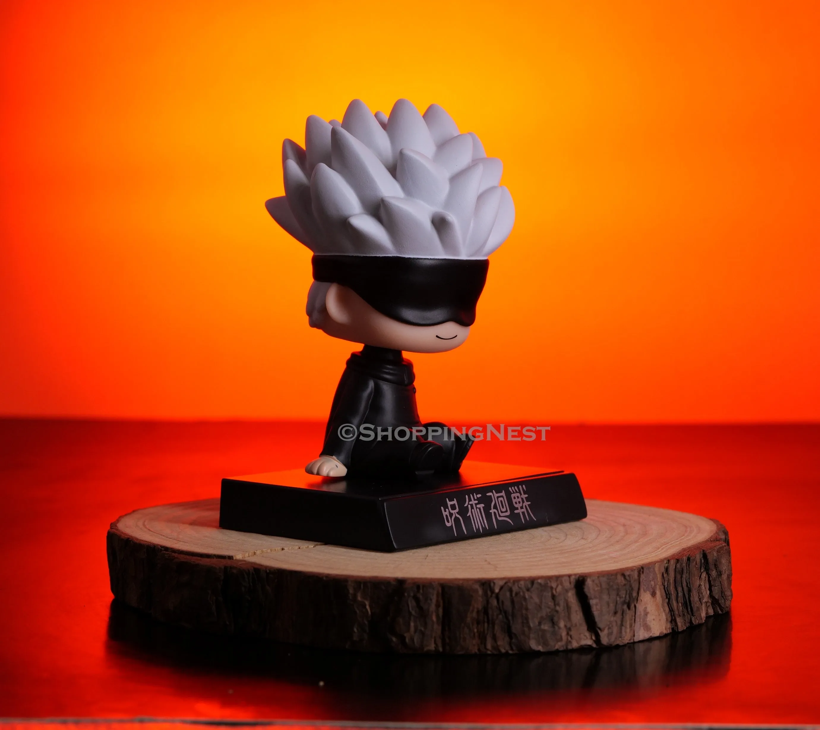 Jujutsu Kaisen Gojo Satoru Bobblehead With Mobile Holder For Cars | 14.5 CMS |
