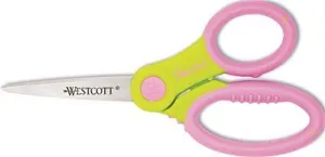 Kids Pointed Soft Handle Scissors With Microban Protection 5 Inch