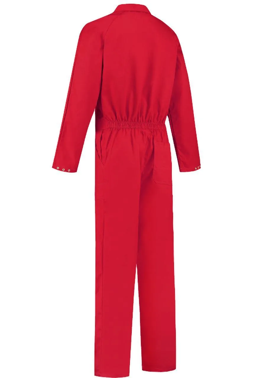 Kinderoverall polyester/katoen rood