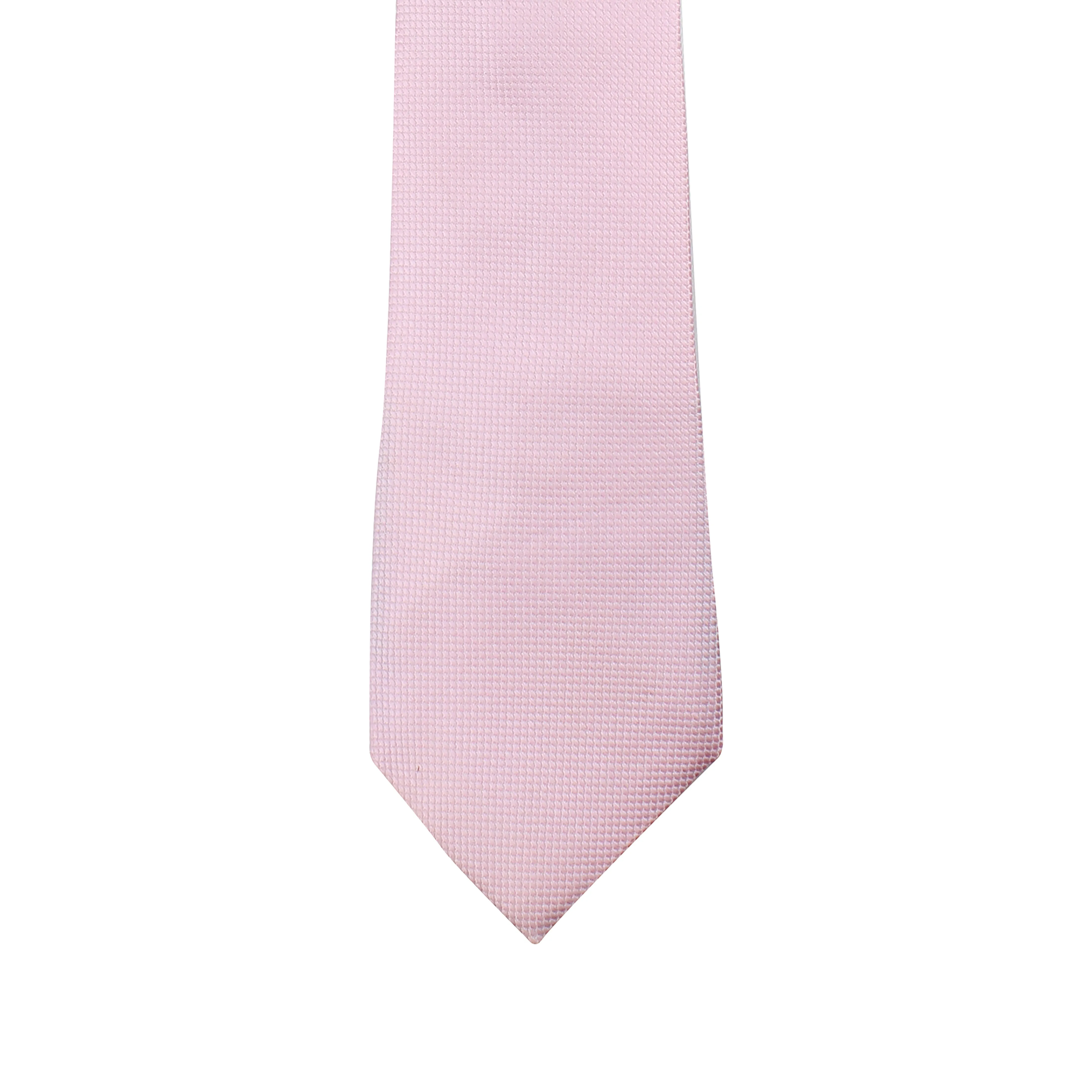 Kovove Pink Checkered Necktie and Pocket Square Gift Box