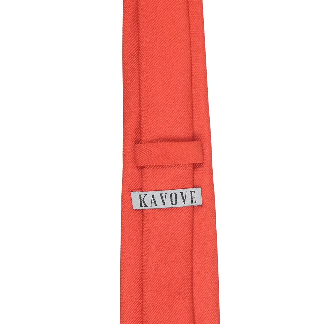 Kovove The Elegant Self Striped Red Necktie For Men