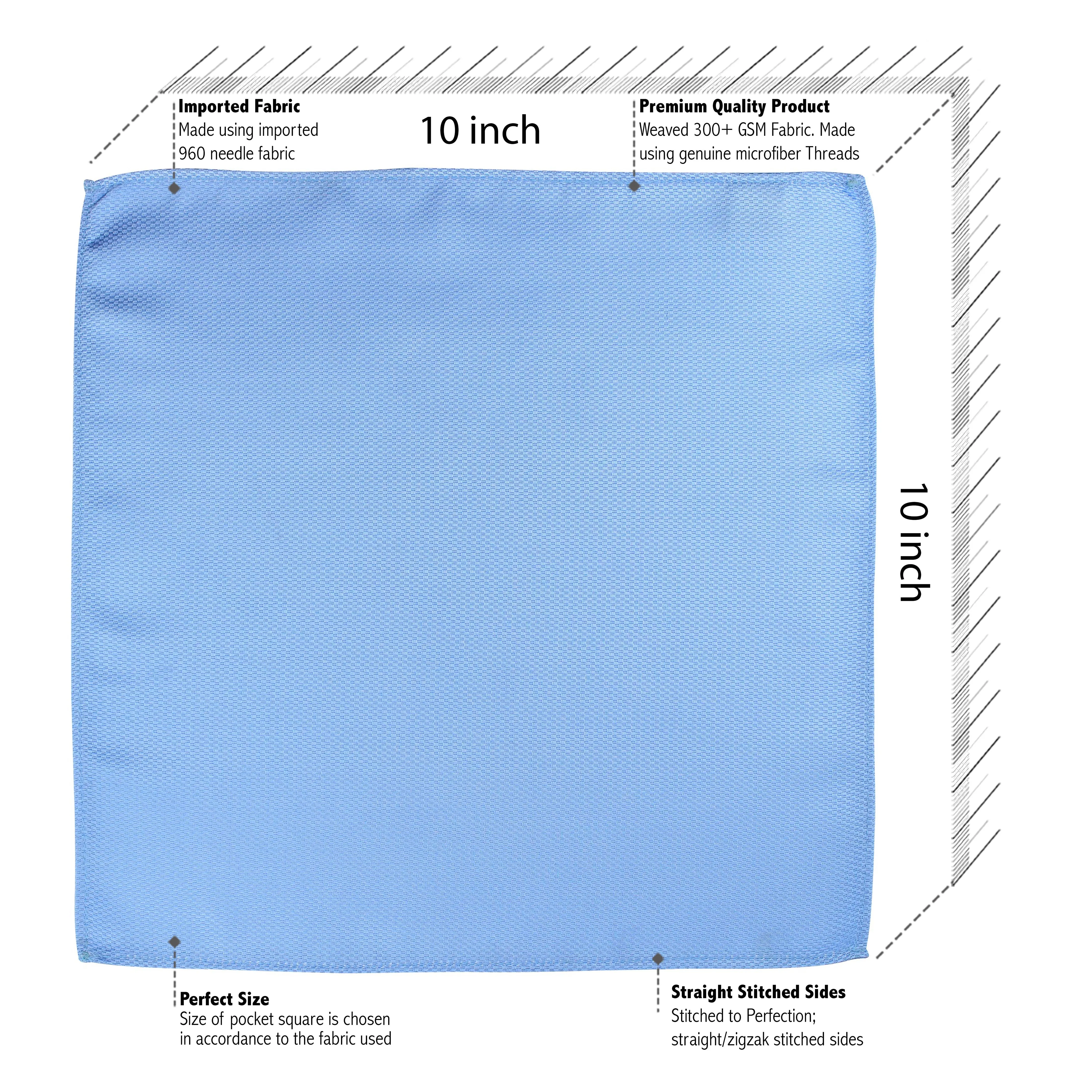 Kovove The Self Dash Line Blue Necktie and Pocket Square Gift Box