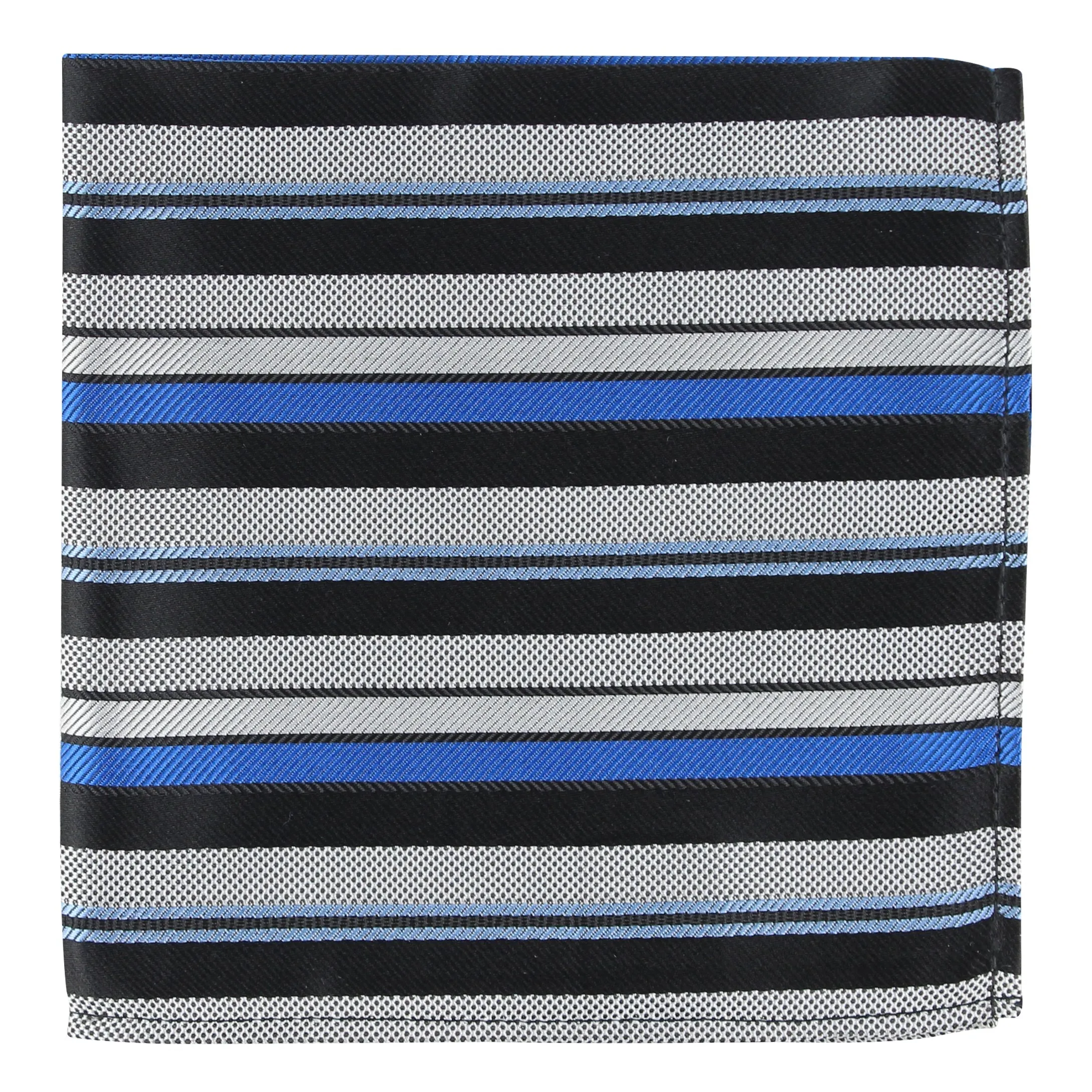 Kovove The Stripedara Grey Pocket Square For Men