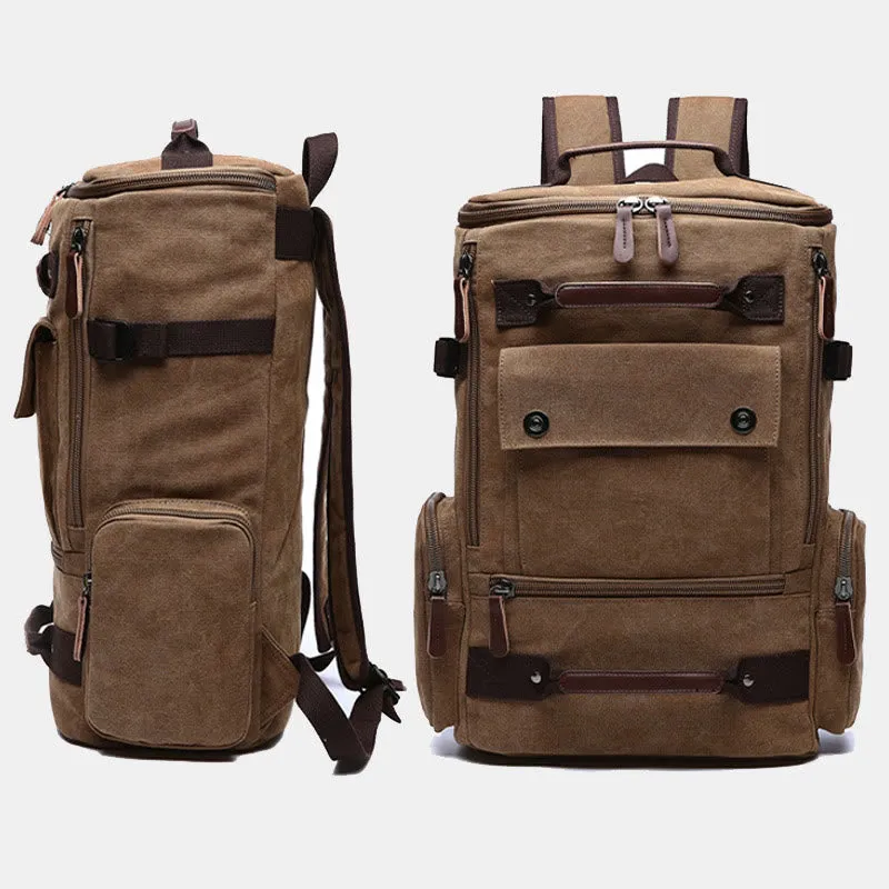 Large Capacity Military Canvas Backpack Travel Daypack Laptop Backpack
