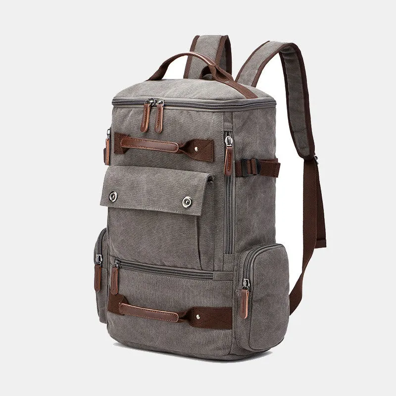 Large Capacity Military Canvas Backpack Travel Daypack Laptop Backpack