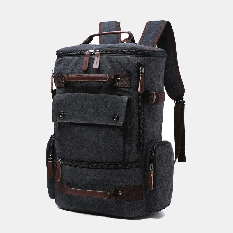 Large Capacity Military Canvas Backpack Travel Daypack Laptop Backpack