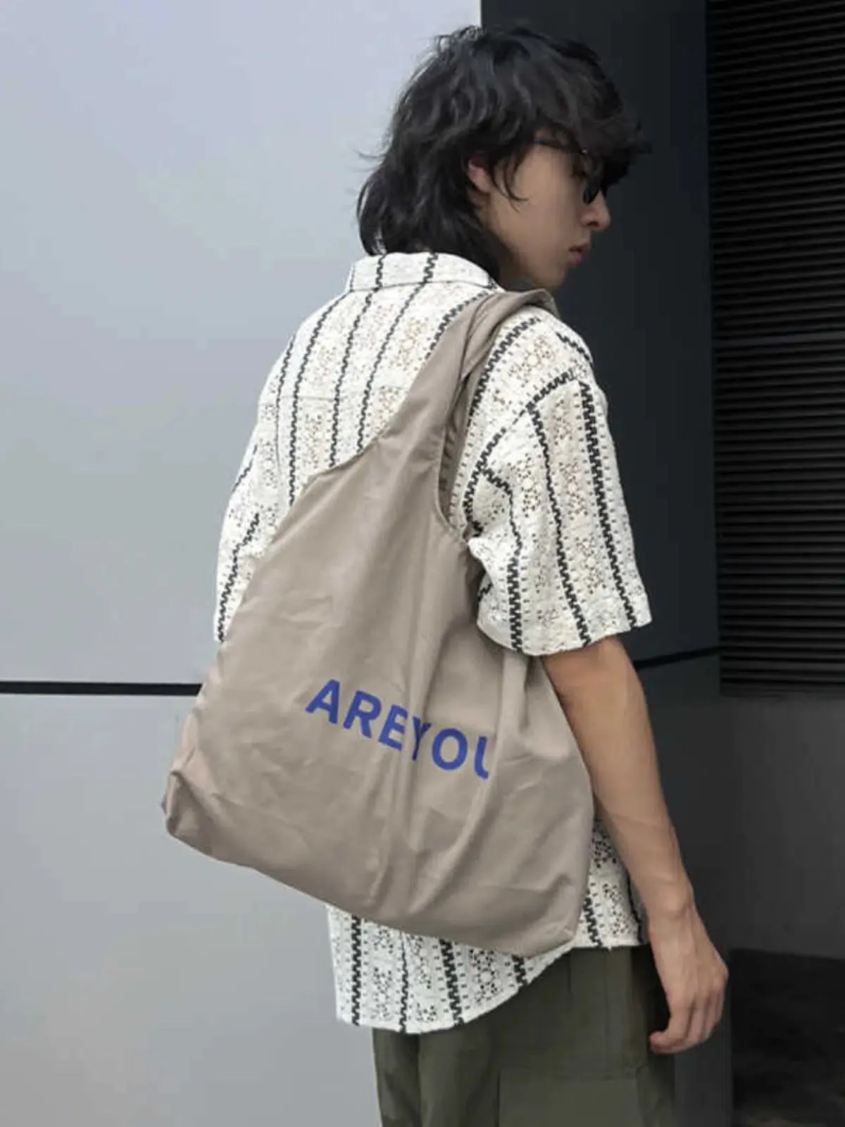 Large Grey Shopping Bag