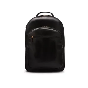 Leather 15" Laptop Backpack, Cambridge - Black