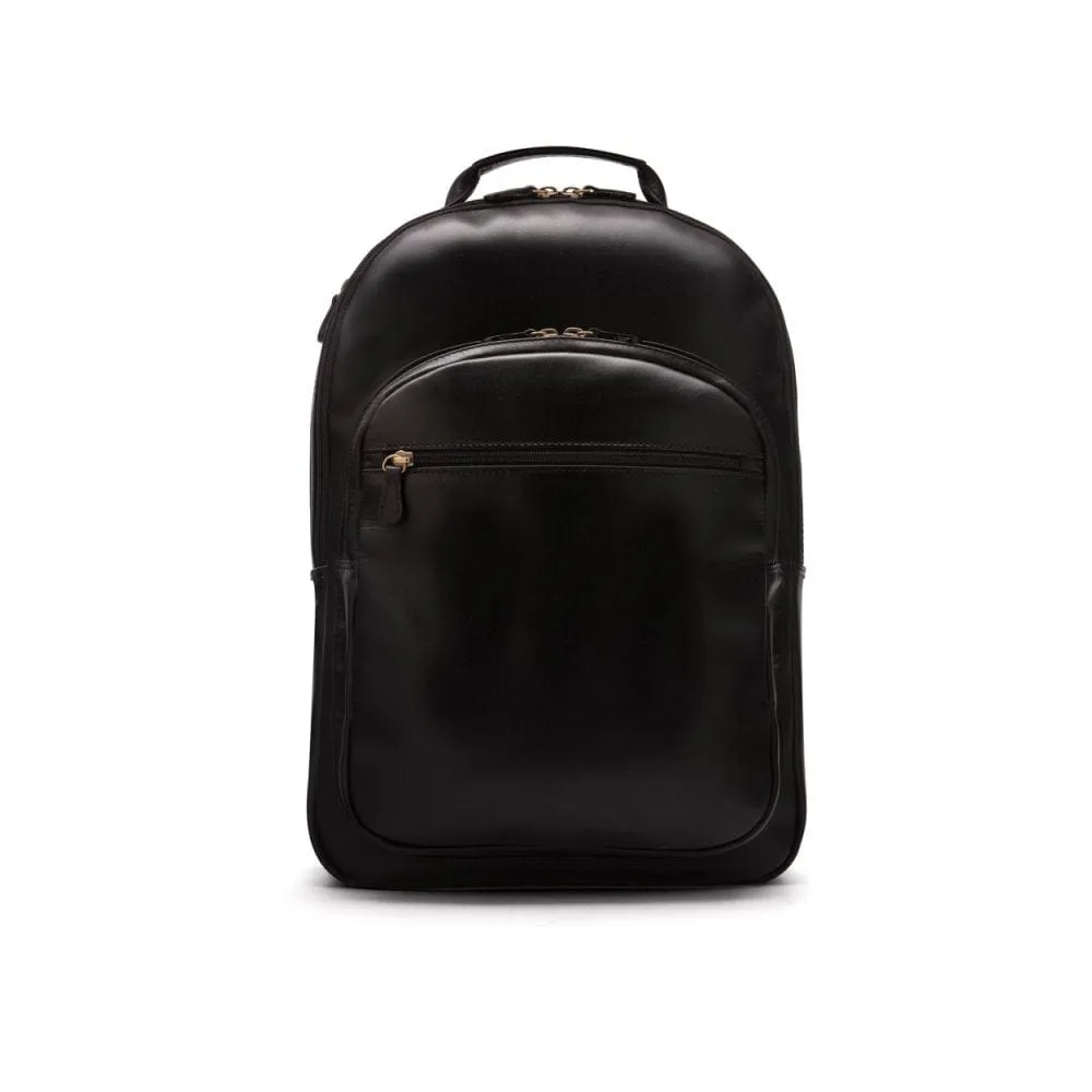 Leather 15" Laptop Backpack, Cambridge - Black