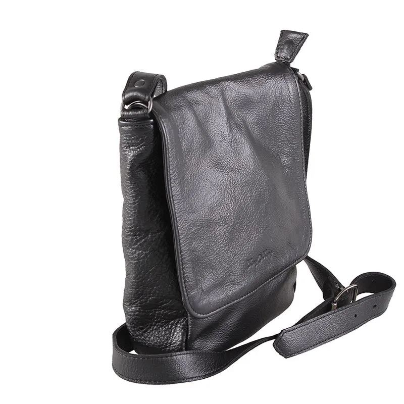 Leather 8-inch messenger sling bag