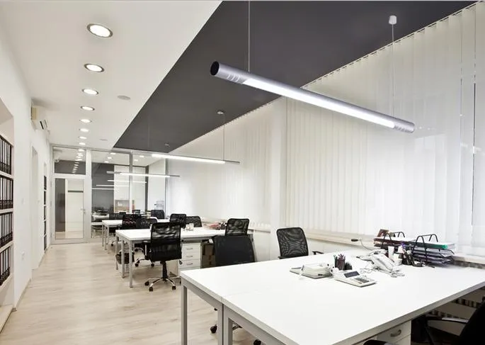 LED Pipe Design Office Pendant Light