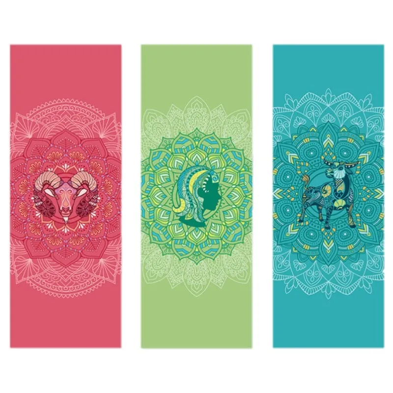 Libra: Yoga Mat for Zodiac Lovers. Personalized Sun Sign Pilates mat. Extra thick, Non Slip. WickedYo.