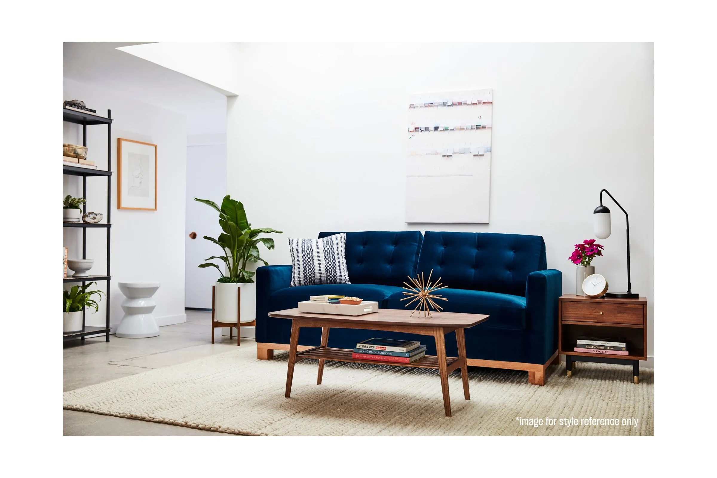 Logan Drive Apartment Size Sleeper Sofa Bed :: Leg Finish: Pecan / Sleeper Option: Deluxe Innerspring Mattress