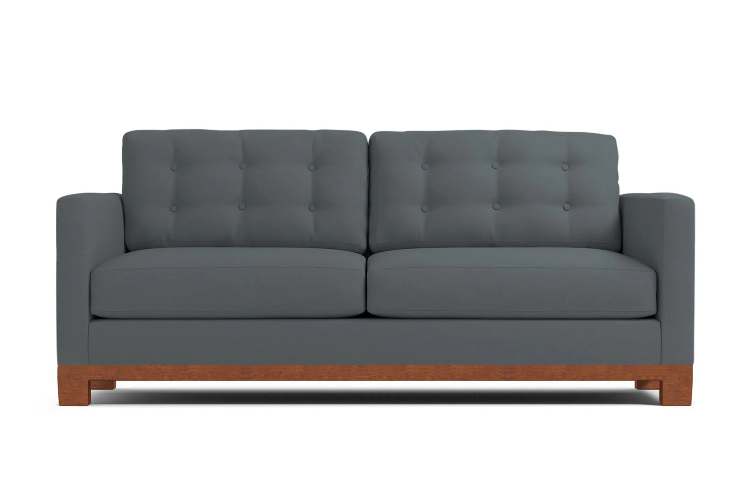 Logan Drive Apartment Size Sleeper Sofa Bed :: Leg Finish: Pecan / Sleeper Option: Deluxe Innerspring Mattress
