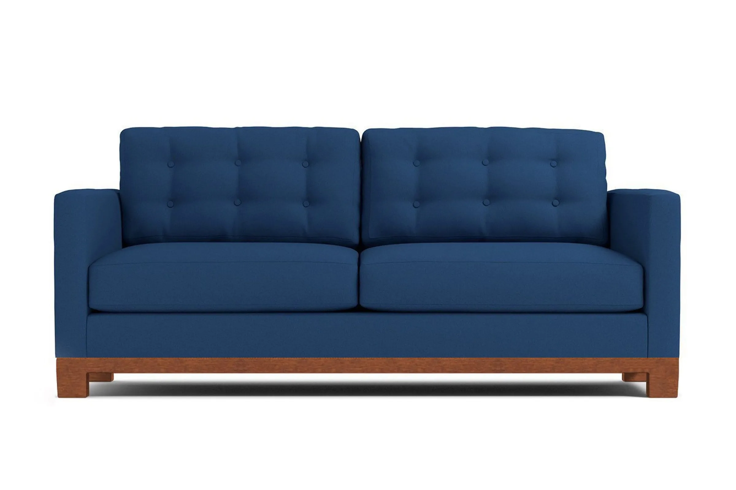 Logan Drive Apartment Size Sleeper Sofa Bed :: Leg Finish: Pecan / Sleeper Option: Deluxe Innerspring Mattress