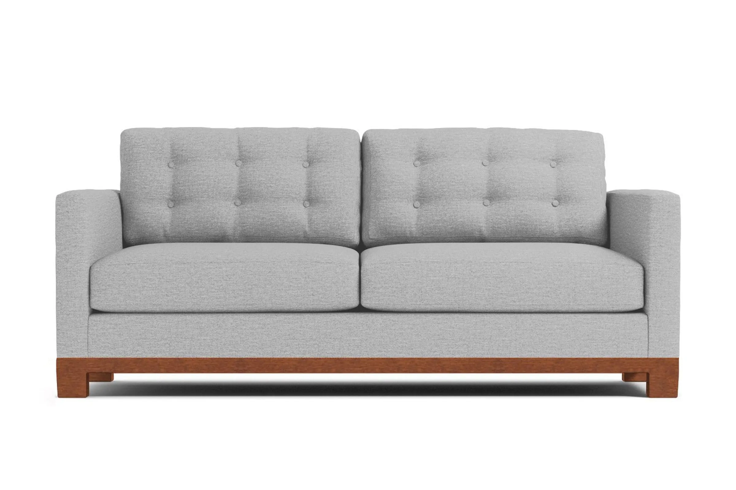 Logan Drive Apartment Size Sleeper Sofa Bed :: Leg Finish: Pecan / Sleeper Option: Deluxe Innerspring Mattress