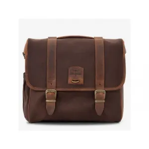Longride Waxed Canvas Quick Release Saddlebag Brown - 12.5 Liters