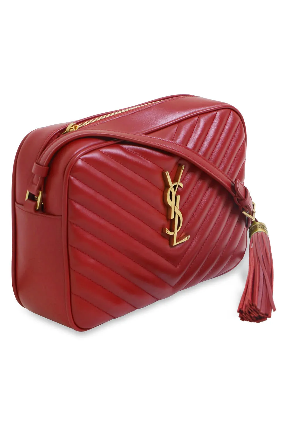 LOU QUILTED CAMERA BAG | OPYUM RED/GOLD